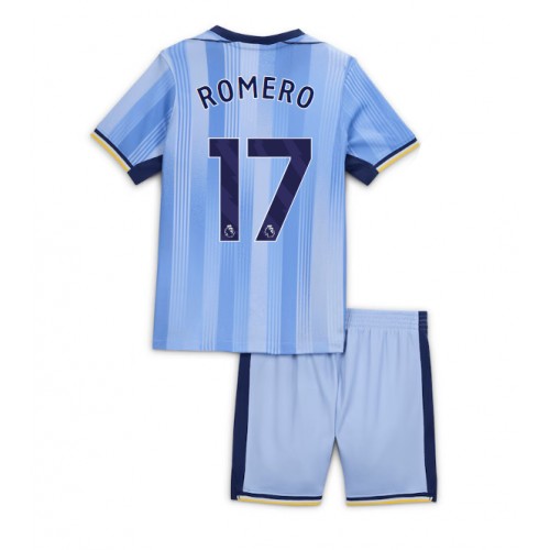 Dětský fotbalový dres Tottenham Hotspur Cristian Romero #17 2024-25 Venkovní Krátký Rukáv (+ trenýrky)